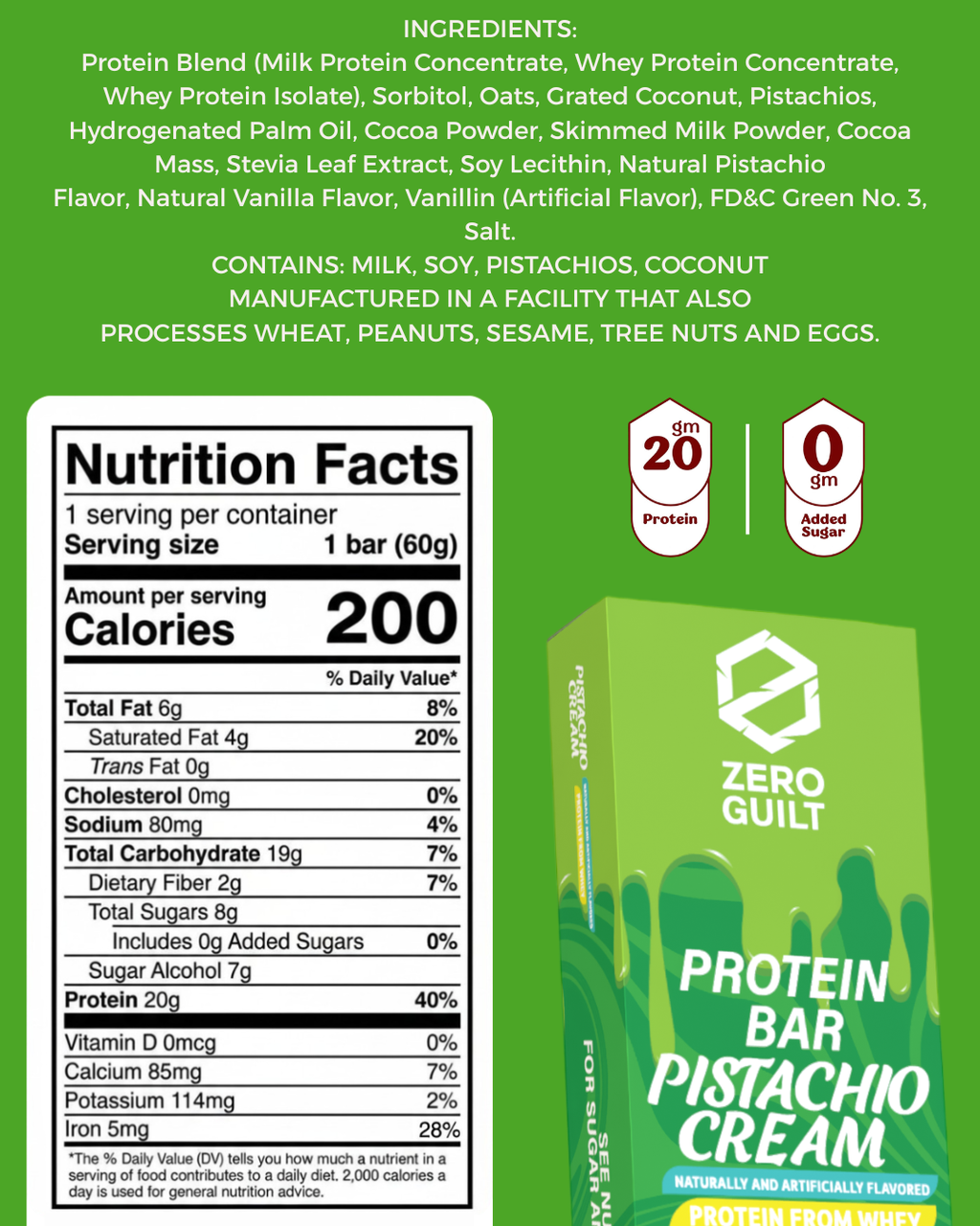 Pistachios Cream 12-pack 20g Protein