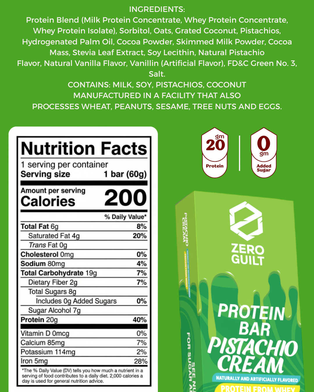 Pistachios Cream 12-pack 20g Protein