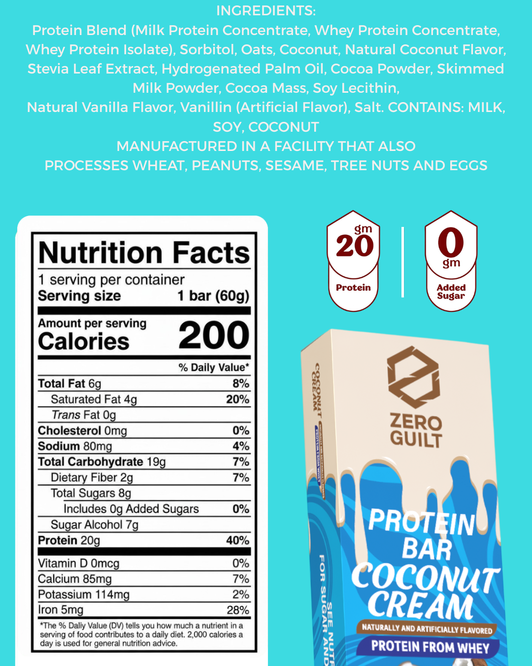 Coconut Cream -12-pack 20g Protein