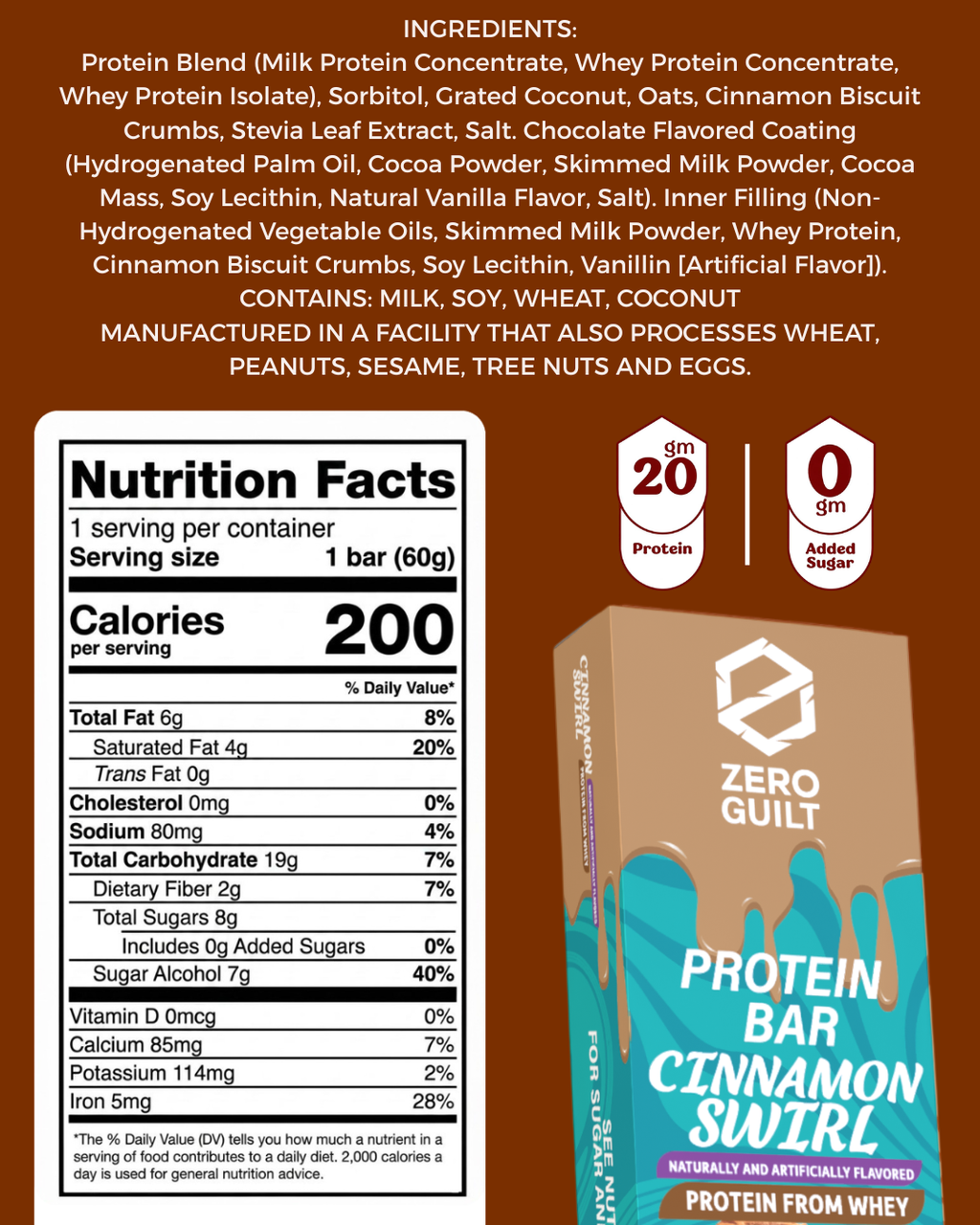 Cinnamon Swirl 12-pack 20g Protein